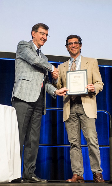 Dr. David Klein, RSC President, accepts the ACR Chapter Recognition Award for RSC for Overall Excellence in Division D for our work during 2018