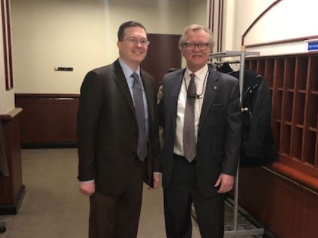 Dr. Thomas Farquhar with State Senator Paul Formica